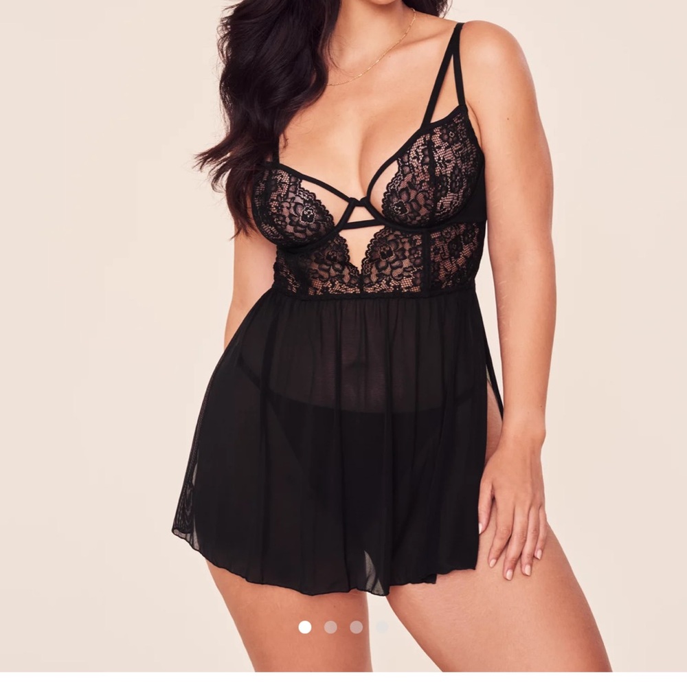 1X NWT Adore Me Black Babydoll